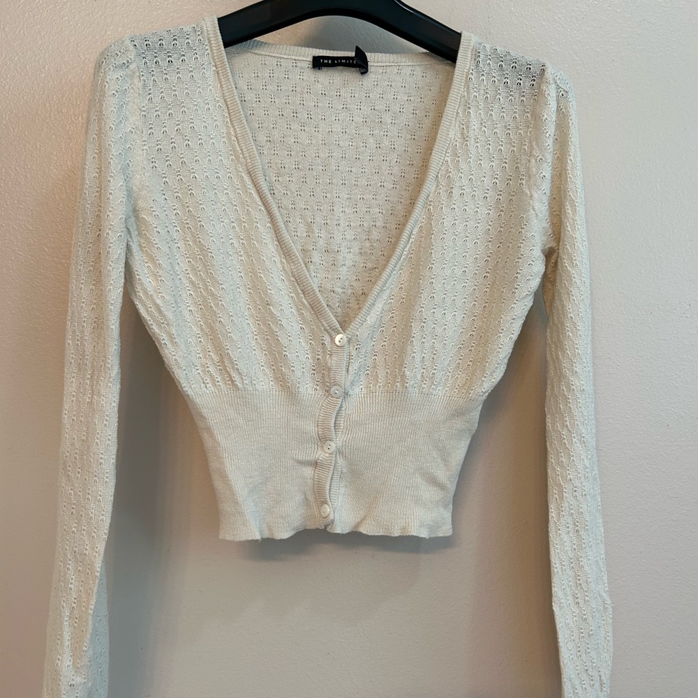 The Limited Cream Button-Up Blouse